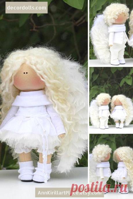 Xmas Angels Couple Love Tilda Doll Winter Decor Doll | Etsy