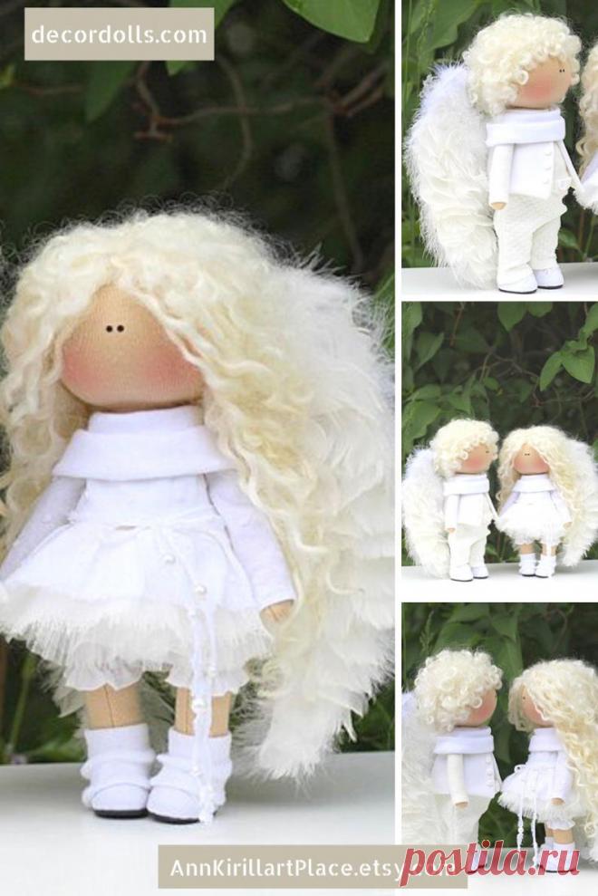 Xmas Angels Couple Love Tilda Doll Winter Decor Doll | Etsy
