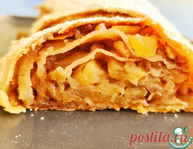 Штрудель с яблоками и грушей – кулинарный рецепт