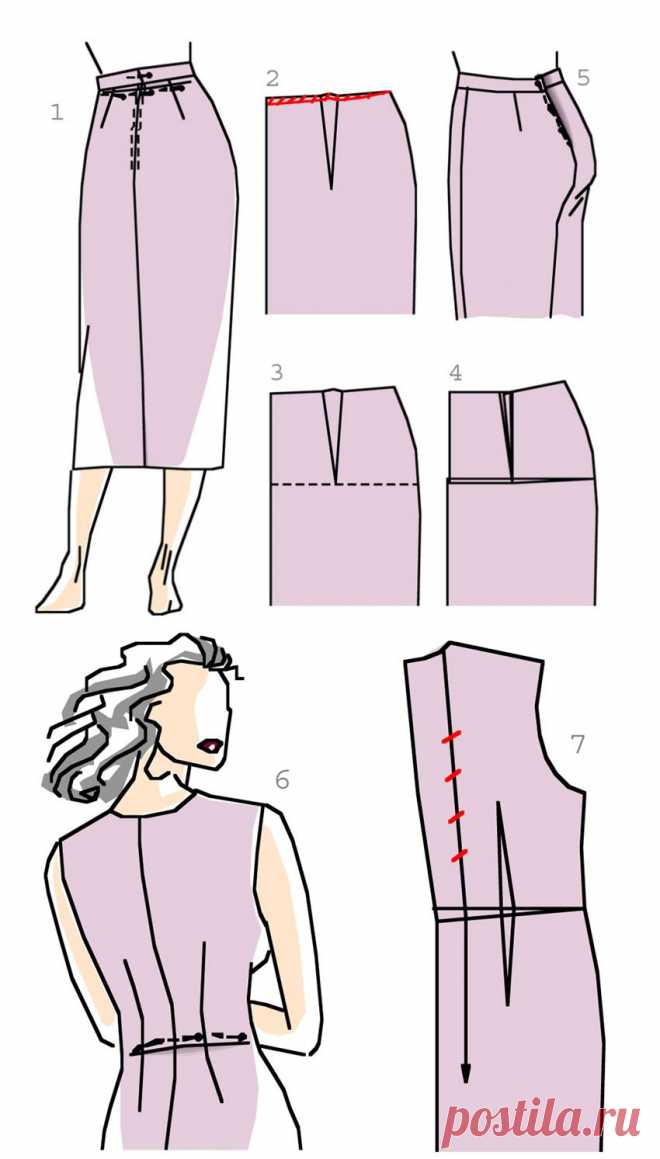 Проблема: прогиб спины, как подогнать выкройку / BurdaStyle: мастер-классы