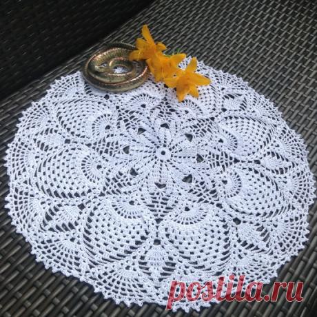 Салфетка крючком "Сочный ананас" из категории Мои работы – Вязаные идеи, идеи для вязания