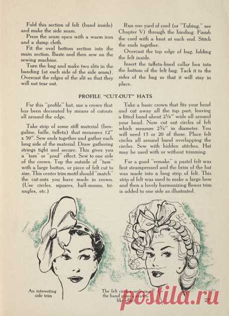 Human Ecology: How to make and trim your own hats: Chapter four: Wool-felt bags