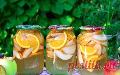 Компот из яблок и апельсинов – 5 рецептов на зиму с фото