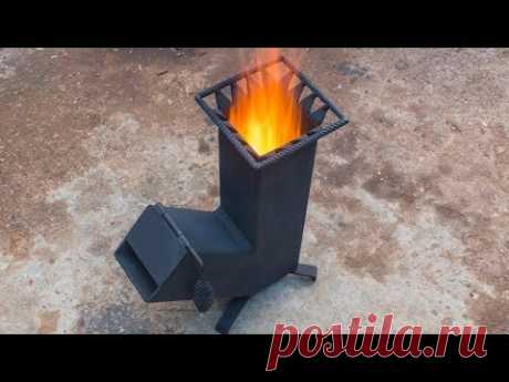 Homemade wood burning Rocket stove