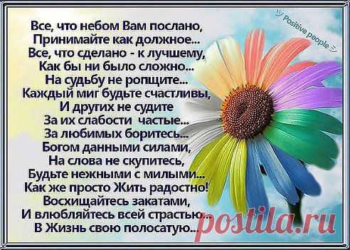 Жизнь хороша и так прекрасна... 
Умейте мигом дорожить... 
Не тратьте скучных дней напрасно...
На свете надо ярко жить...