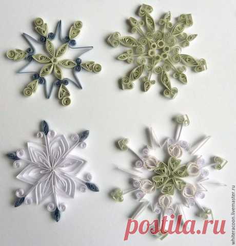 Снежинки в технике квиллинг