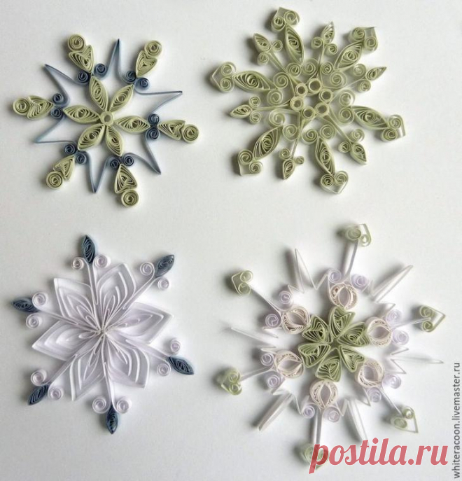 Снежинки в технике квиллинг