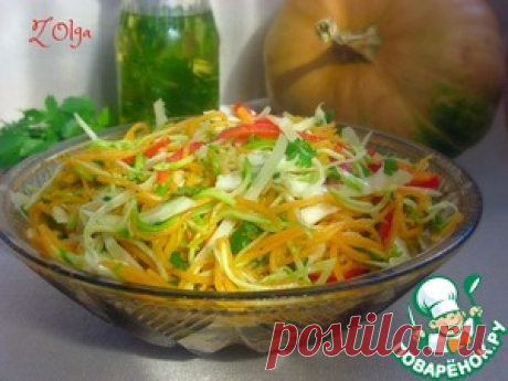 Салат из свежего кабачка и тыквы - кулинарный рецепт