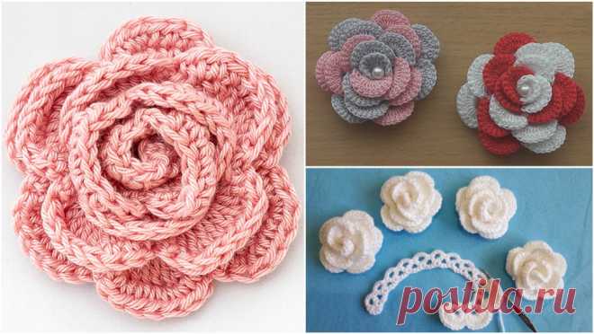 Crochet Rose Flower Patterns For Beginners This is a free crochet rose flower patterns list for beginners that include three different crochet rose patterns and step by step video tutorials...