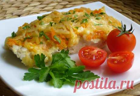 Минтай, запеченный в духовке под "шубкой" из овощей. Фантастически вкусно!!! | Вкусно и полезно | Яндекс Дзен