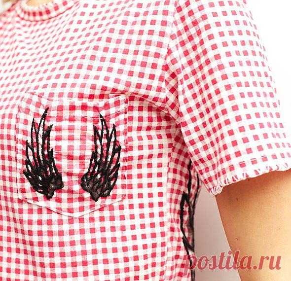 Футболка Leny с вышивкой и принтом / Вышивка / Модный сайт о стильной переделке одежды и интерьера