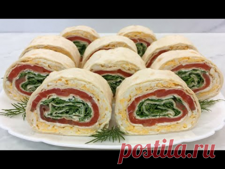 Новогодний Рулет из Лаваша с Красной Рыбой / Закуска на Новый Год 2022!!! / Rolls in Lavash