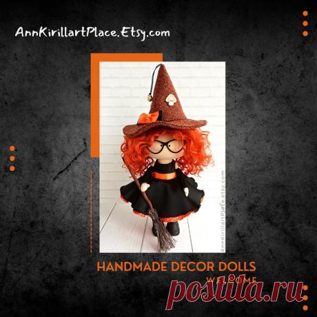 Girl Gift Holiday Doll Witch Tilda Doll Interior Decor Doll | Etsy