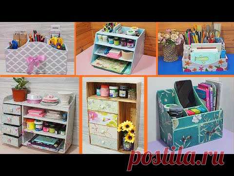 6 SIMPLE DIY ORGANIZERS FOR STORAGE FROM CARDBOARD BOXES| HANDMADE CRAFT FROM CARDBOARD BOXES