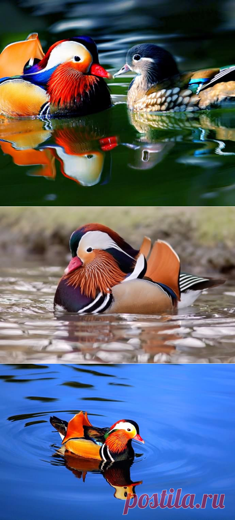 Утка мандаринка.«китайская утка».