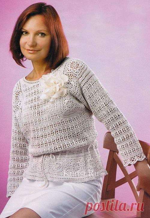 Льняной пуловер | Дамская копилка