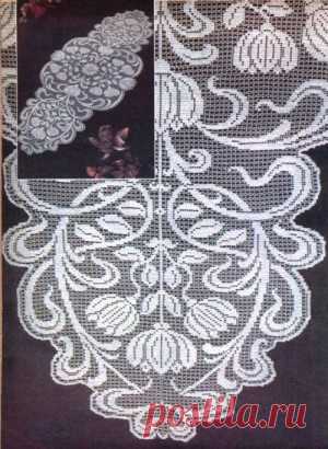 Красивые скатерти крючком - САМОБРАНОЧКА рукодельницам, мастерицам