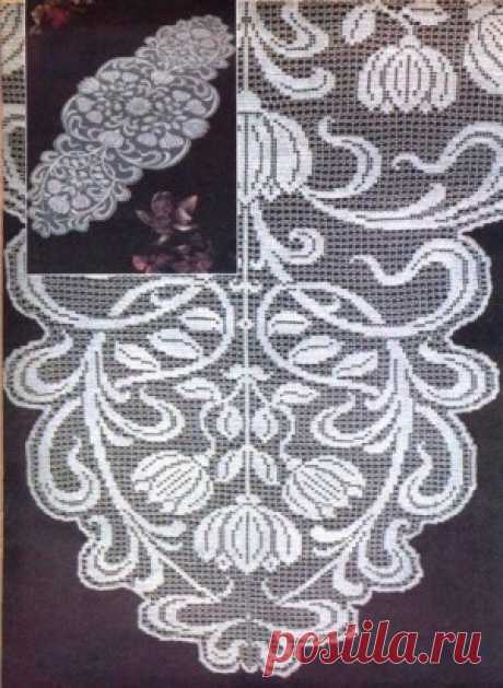 Красивые скатерти крючком - САМОБРАНОЧКА рукодельницам, мастерицам