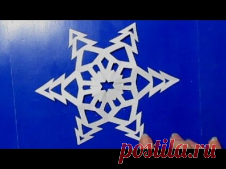 Как Вырезать Простые Снежинки из Бумаги. Красивые Бумажные снежинки для украшения
