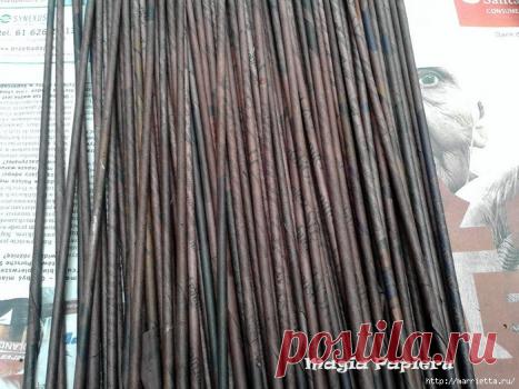 Жалюзи из газетных трубочек.