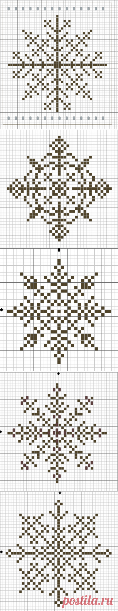 СХЕМЫ НОРВЕЖСКИХ СНЕЖИНОК.
