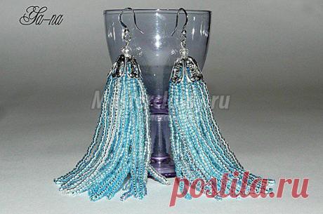 Мастер класс по плетению сережек-кисточек из бисера / Бисер / Украшения из бисера: схемы, мастер классы