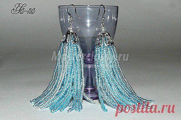 Мастер класс по плетению сережек-кисточек из бисера / Бисер / Украшения из бисера: схемы, мастер классы