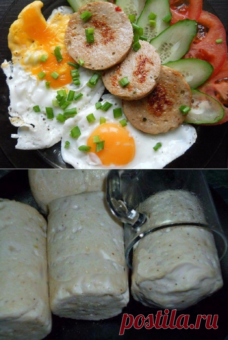 Варёная колбаса в кружке