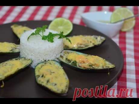 Мидии c сыром в сливочном соусе - YouTube