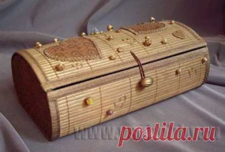 Шкатулка из бамбуковой салфетки | Подружки