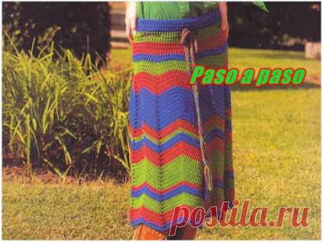 Delicadezas en crochet Gabriela: Falda larga paso a paso