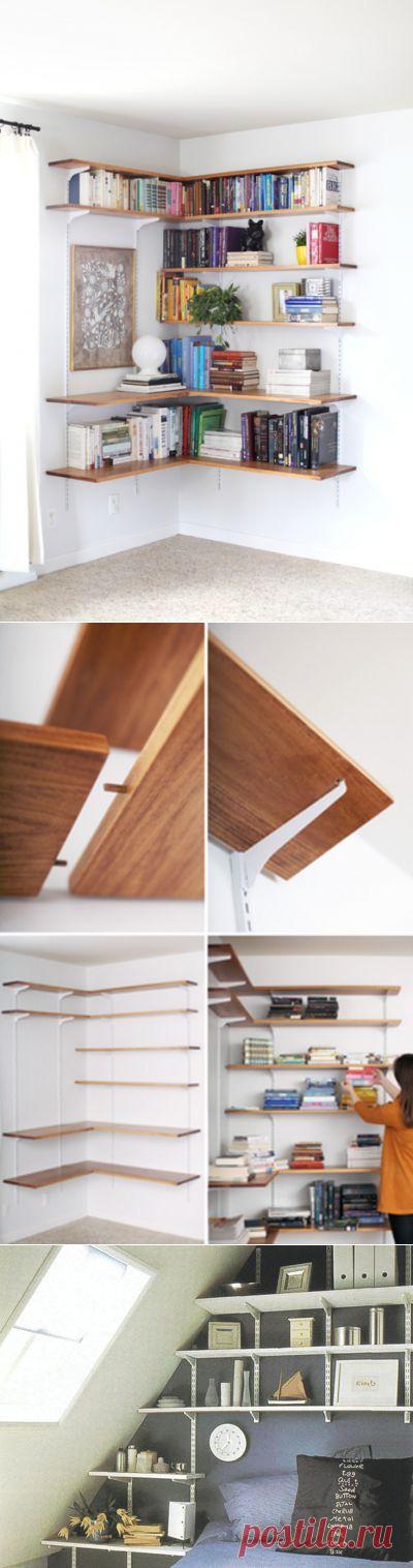 Угловые полки своими руками. Монтаж регулируемых полок