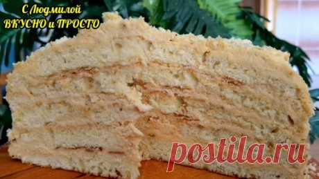 Самый нежный и самый простой торт на сковороде из творога (и крем, и коржи). А делать - полчаса | Людмила Плеханова Готовим вместе. Еда | Дзен