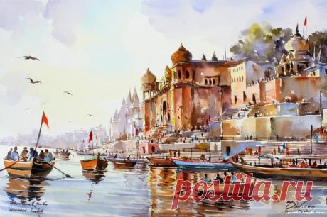 Акварели. Тайский художник Танакорн Чаиджинда (Thanakorn Chaijinda)