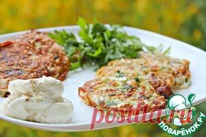 Капустно-кабачковые оладьи без муки - кулинарный рецепт