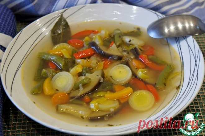 Овощной суп с баклажанами 