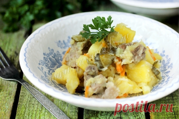 Жаркое с солёными огурцами в мультиварке — рецепт с фото, пошагово. Как приготовить жаркое из свинины с солеными огурцами?
