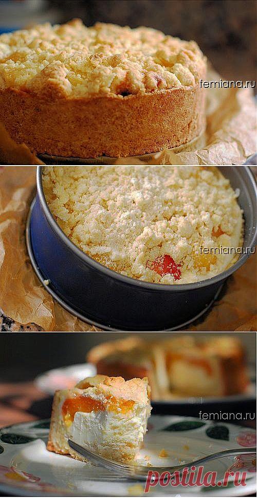 Вкусный творожник с абрикосами и присыпкой | FEMIANA
