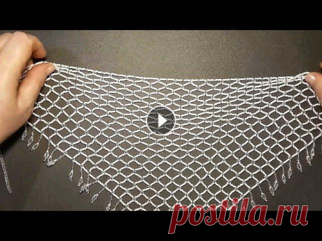 Украшения из бисера . КОЛЬЕ КОСЫНКА &quot;СНЕЖИНКА&quot;. Мастер Класс. Украшения из бисера. КОЛЬЕ КОСЫНКА &quot;СЛАВЯНКА&quot; из бисера. Подробный мастер класс по созданию колье косынки из бисера. Украшения из бисера сво...