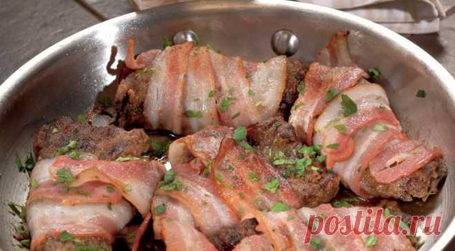Говяжья печенка в беконе. Пошаговый рецепт с фото на Gastronom.ru