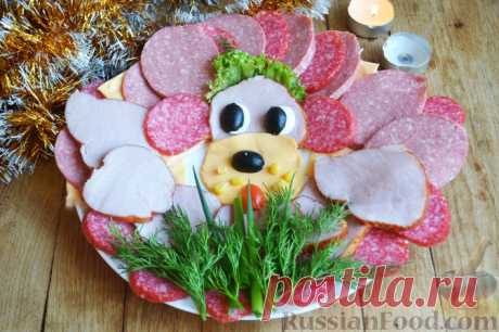 Рецепт: Колбасная нарезка «Собачка» на RussianFood.com