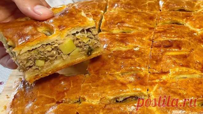 «Специально держу кефир в холодильнике»: пирог с картофелем и мясом (на быстром тесте без дрожжей, с сочной начинкой) | Академия Вкуса | Дзен