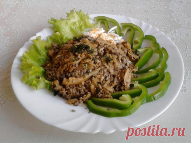 Фарш из печени тушеный в сметане с овощами рецепт с фото пошагово - 1000.menu