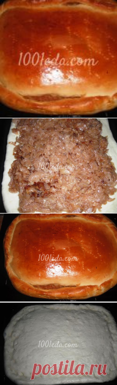 Пирог Постный с грибами и капустой - Дрожжевой пирог от 1001 ЕДА