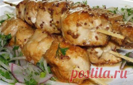 Вкуснейший шашлык из курицы в духовке