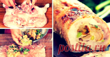 Вкуснейший куриный рулет с начинкой - appetitno.net Фаршированный куриный рулет прекрасно подходит для бутербродов на завтрак, как холодная закуска на обед, как пикантное горячее на ужин. Как готовить: 1. Срезаем кончики крыльев. Кладем курицу грудкой вверх, проводим ножом параллельно килевой кости сначала с одной стороны, потом с другой и аккуратно отделите от грудки. 2. Не повреждая кожу, подрежьте позвоночник, ребра и тазовые кости. Удалите хребет вместе со всеми костям...