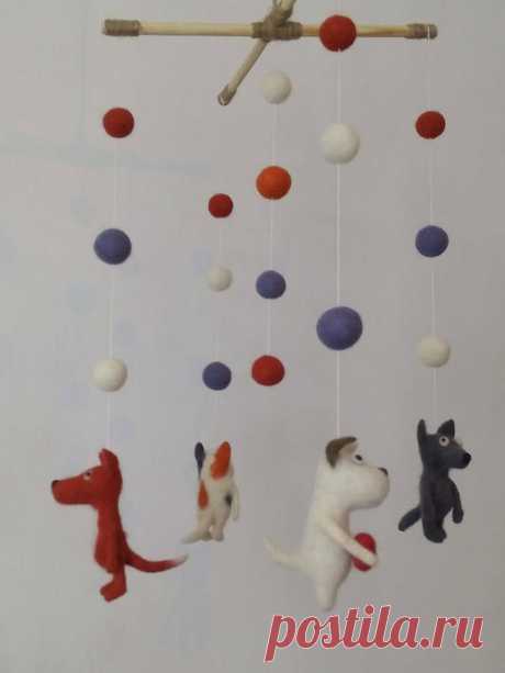 Needle Felted Baby Mobile Felted Baby Mobile Felted Animal