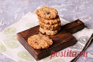 Кокосовое овсяное печенье с сухофруктами