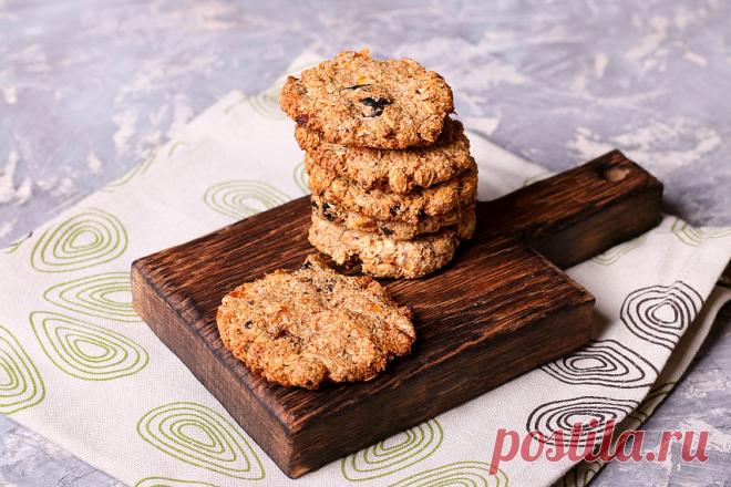 Кокосовое овсяное печенье с сухофруктами