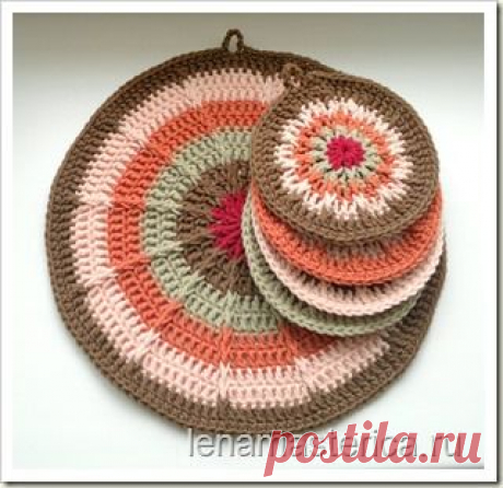 Подставки под горячее крючком / Handmade / Вязание крючком / Pinme.ru / Mary